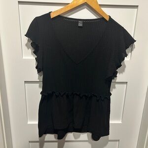 Black Peplum Shein Top